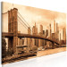 Canvas Print Manhattan in the Panorama - the famous sepia bridge in Manhattan 118622 additionalThumb 2