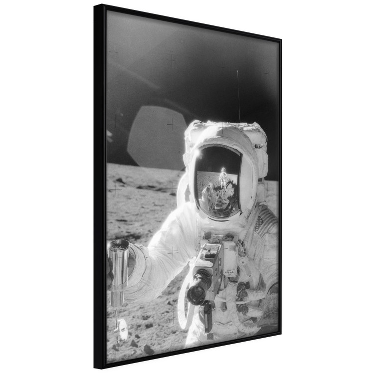 Wall Poster Cosmonaut Profession - black and white frame of the first man on the moon 123522 additionalImage 9