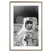Wall Poster Cosmonaut Profession - black and white frame of the first man on the moon 123522 additionalThumb 16