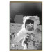 Wall Poster Cosmonaut Profession - black and white frame of the first man on the moon 123522 additionalThumb 20