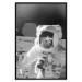 Wall Poster Cosmonaut Profession - black and white frame of the first man on the moon 123522 additionalThumb 24