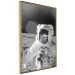 Wall Poster Cosmonaut Profession - black and white frame of the first man on the moon 123522 additionalThumb 11