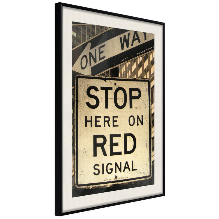 Wall Poster Road Signs - English captions on road signs against city backdrop 123622 additionalImage 3