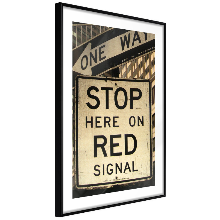 Wall Poster Road Signs - English captions on road signs against city backdrop 123622 additionalImage 11