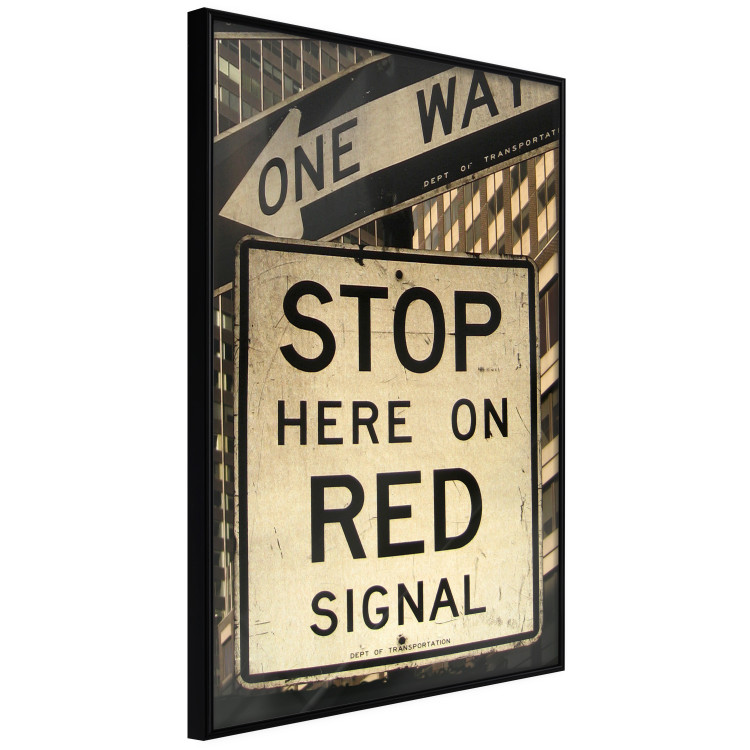 Wall Poster Road Signs - English captions on road signs against city backdrop 123622 additionalImage 10