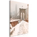 Canvas Brooklyn Bridge in snow and fog - New York City architecture photo 123822 additionalThumb 2