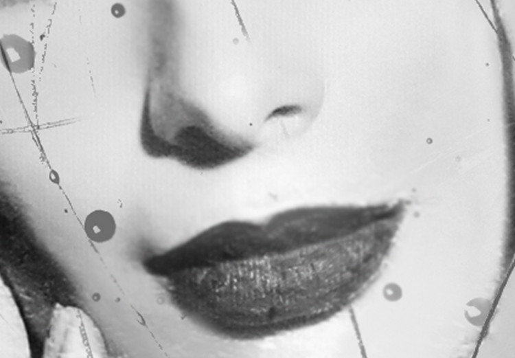 Wall Poster Diva - black and white portrait of woman with expressive lips and eyes 123922 additionalImage 9