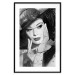Wall Poster Diva - black and white portrait of woman with expressive lips and eyes 123922 additionalThumb 15