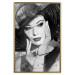 Wall Poster Diva - black and white portrait of woman with expressive lips and eyes 123922 additionalThumb 16