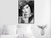 Wall Poster Diva - black and white portrait of woman with expressive lips and eyes 123922 additionalThumb 3