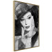 Wall Poster Diva - black and white portrait of woman with expressive lips and eyes 123922 additionalThumb 12