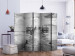 Folding Screen Concrete Pier II (5-piece) - black and white sea and sky in the background 124122 additionalThumb 2