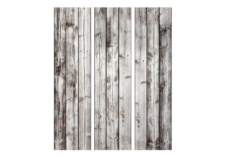 Folding Screen Raw Boards (3-piece) - retro-style wooden texture background 124322 additionalImage 3