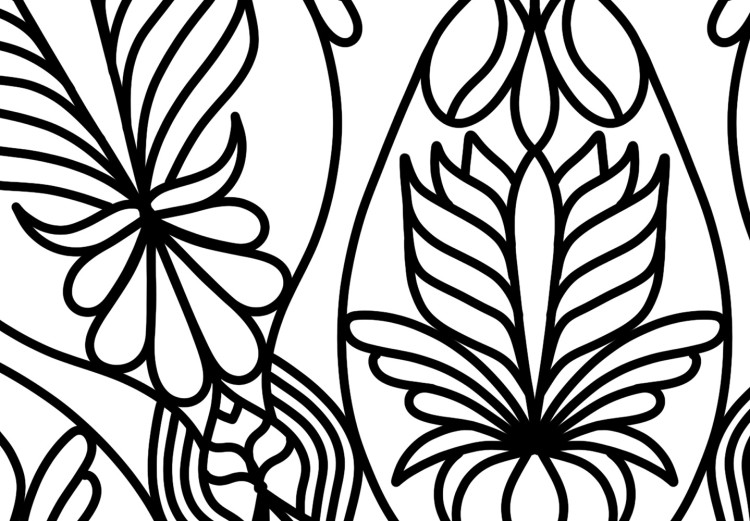 Canvas Mandala - black oriental pattern on white background 124422 additionalImage 5