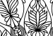 Canvas Mandala - black oriental pattern on white background 124422 additionalThumb 5