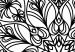 Canvas Mandala - black oriental pattern on white background 124422 additionalThumb 4
