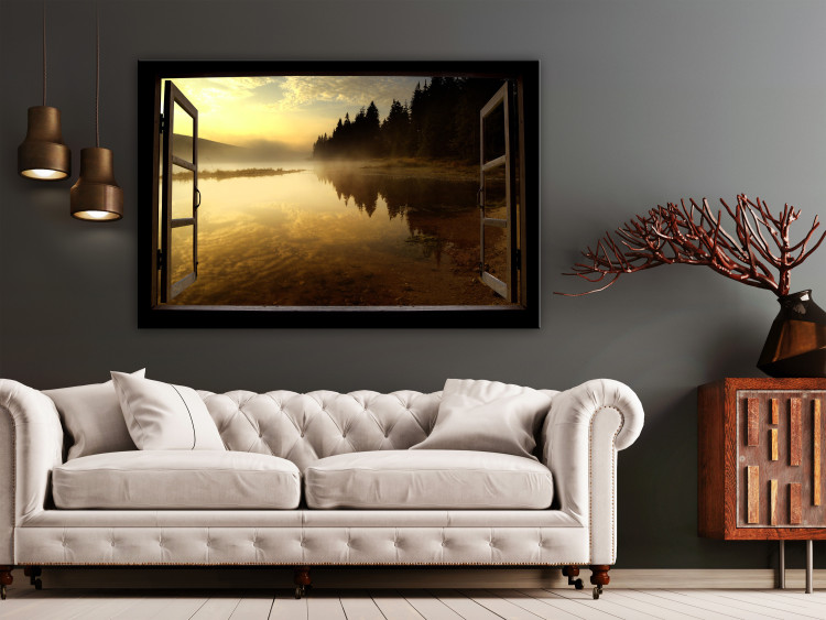 Canvas Art Print Sunset on the Lake (1 Part) Wide 125022 additionalImage 3