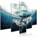 Canvas Print Mighty Whale (5 Parts) Wide Blue 126122 additionalThumb 2