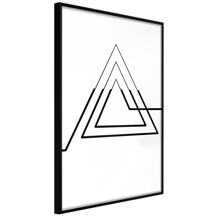 Wall Poster Peak of Geometry - black line art of triangular figure on white background 128022 additionalImage 11