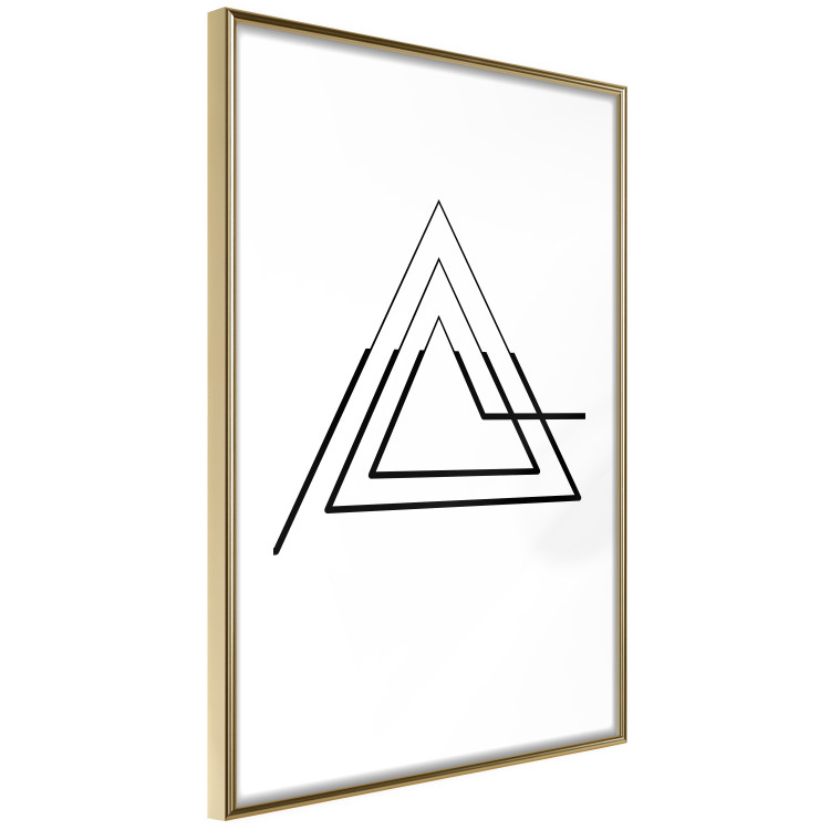 Wall Poster Peak of Geometry - black line art of triangular figure on white background 128022 additionalImage 9