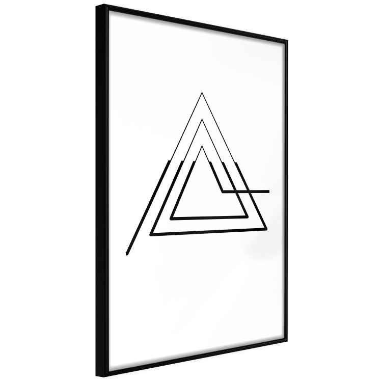 Wall Poster Peak of Geometry - black line art of triangular figure on white background 128022 additionalImage 6