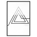 Wall Poster Peak of Geometry - black line art of triangular figure on white background 128022 additionalThumb 18