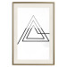 Wall Poster Peak of Geometry - black line art of triangular figure on white background 128022 additionalThumb 20