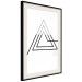 Wall Poster Peak of Geometry - black line art of triangular figure on white background 128022 additionalThumb 2