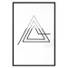 Wall Poster Peak of Geometry - black line art of triangular figure on white background 128022 additionalThumb 15