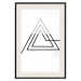 Wall Poster Peak of Geometry - black line art of triangular figure on white background 128022 additionalThumb 19