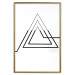 Wall Poster Peak of Geometry - black line art of triangular figure on white background 128022 additionalThumb 17