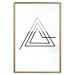 Wall Poster Peak of Geometry - black line art of triangular figure on white background 128022 additionalThumb 14