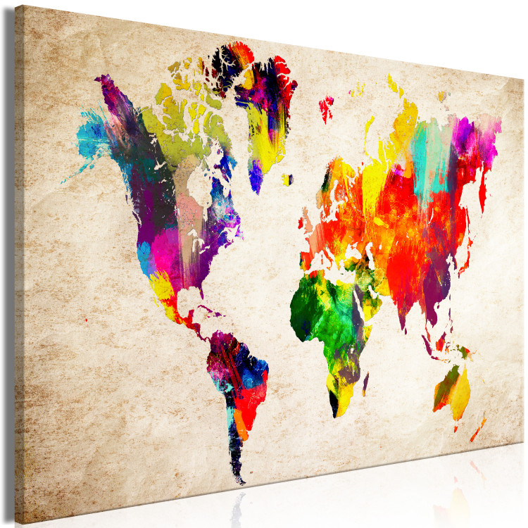 Large canvas print World in Watercolours [Large Format] 128622 additionalImage 2