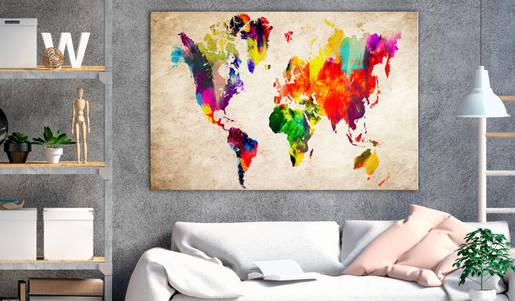 Large canvas print World in Watercolours [Large Format] 128622 additionalImage 5