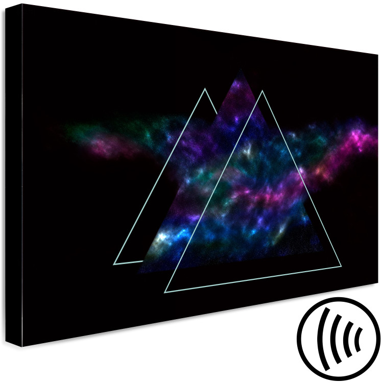 Canvas Art Print Cosmic Mirror (1-part) wide - abstract dark triangles 129122 additionalImage 6