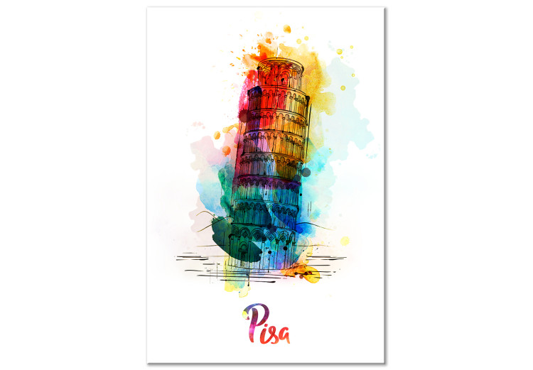 Canvas Colorful Tower (1-part) vertical - abstract architecture of a tower 129322