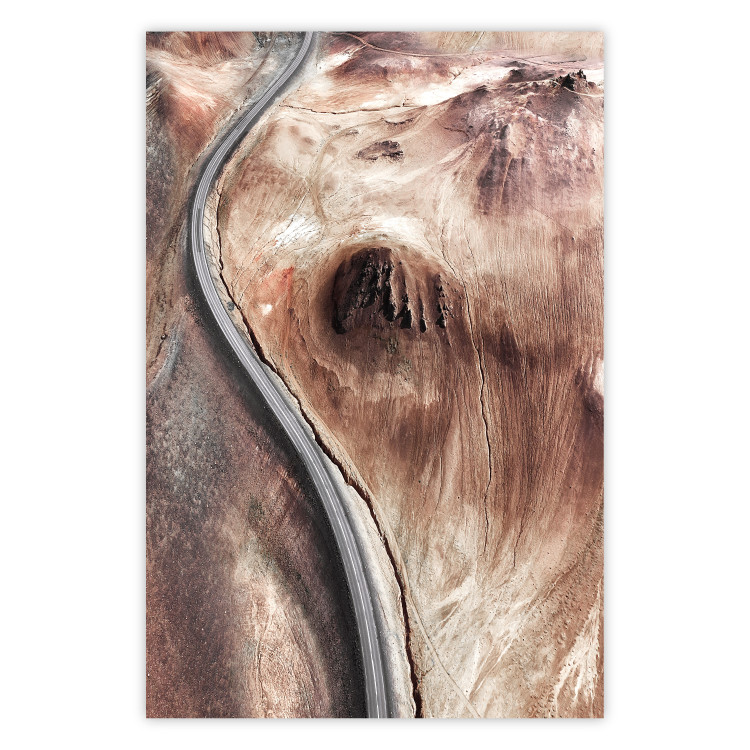 Wall Poster Mountain Serpentine - abstract brown texture in artistic style 129722