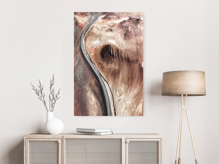 Wall Poster Mountain Serpentine - abstract brown texture in artistic style 129722 additionalImage 2
