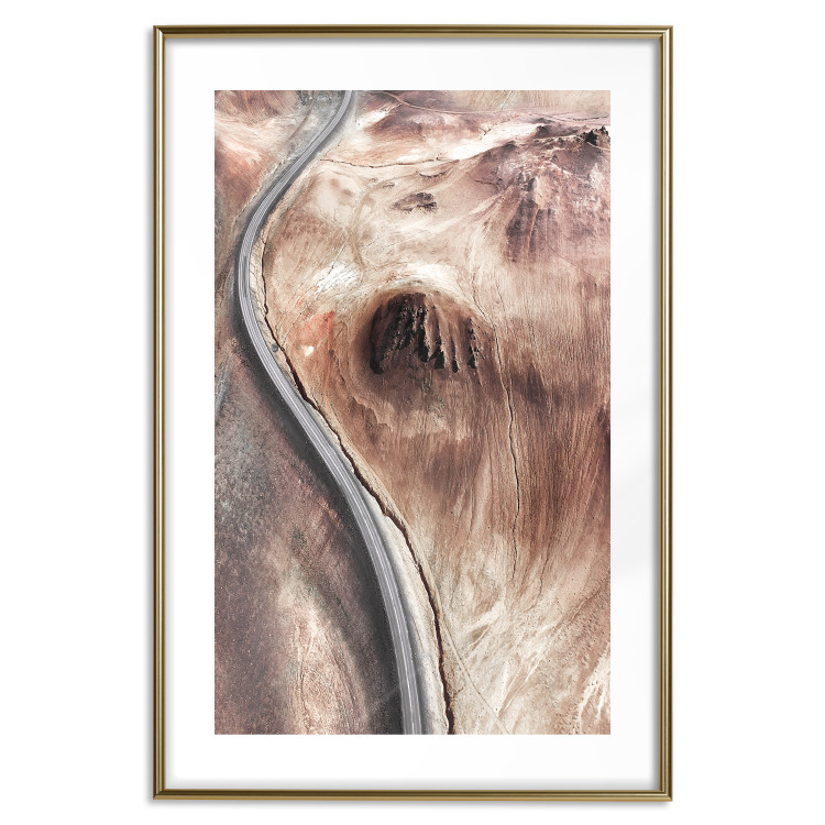 Wall Poster Mountain Serpentine - abstract brown texture in artistic style 129722 additionalImage 16