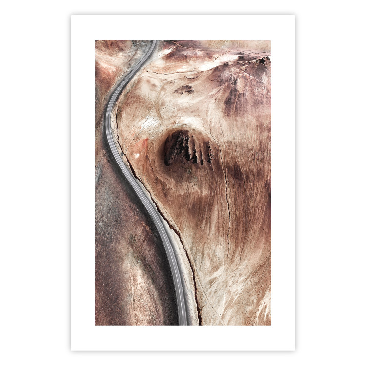 Wall Poster Mountain Serpentine - abstract brown texture in artistic style 129722 additionalImage 18