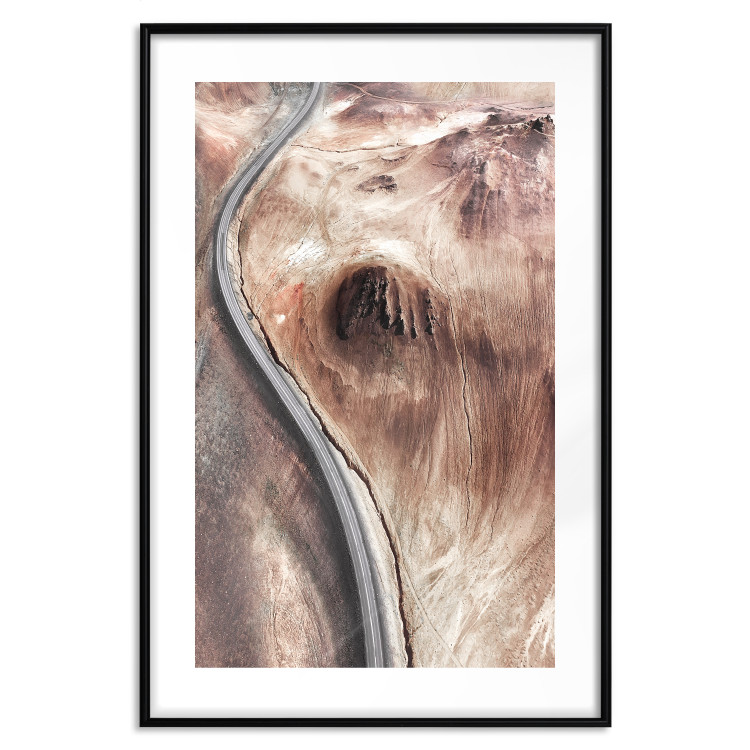 Wall Poster Mountain Serpentine - abstract brown texture in artistic style 129722 additionalImage 15