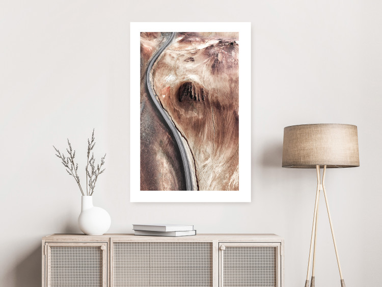 Wall Poster Mountain Serpentine - abstract brown texture in artistic style 129722 additionalImage 3