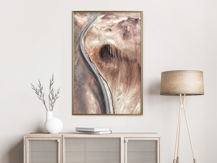Wall Poster Mountain Serpentine - abstract brown texture in artistic style 129722 additionalImage 5