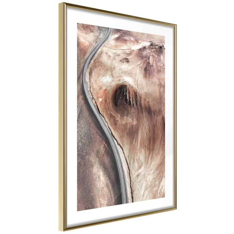 Wall Poster Mountain Serpentine - abstract brown texture in artistic style 129722 additionalImage 7