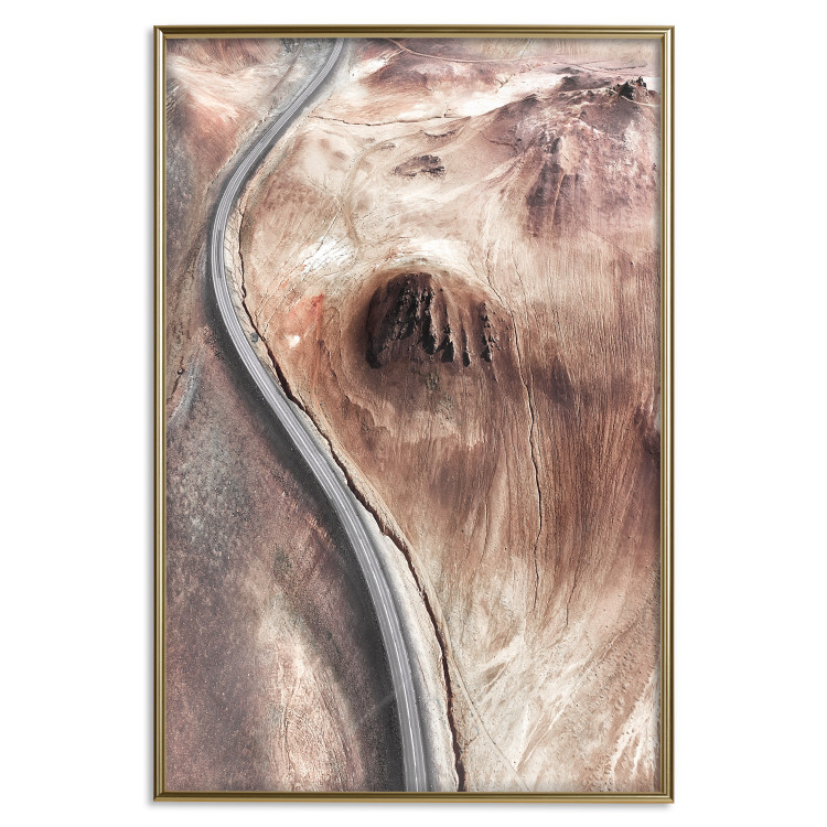 Wall Poster Mountain Serpentine - abstract brown texture in artistic style 129722 additionalImage 20
