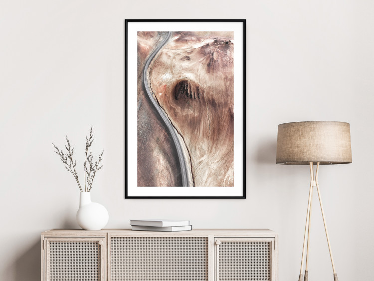 Wall Poster Mountain Serpentine - abstract brown texture in artistic style 129722 additionalImage 14