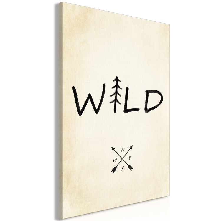 Canvas Wild Nature (1-piece) Vertical - English text with a tree 130422 additionalImage 2