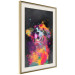 Poster Doggy Joy - multicolored dog in watercolor motif on a black background 130522 additionalThumb 3