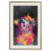 Poster Doggy Joy - multicolored dog in watercolor motif on a black background 130522 additionalThumb 20