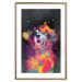 Poster Doggy Joy - multicolored dog in watercolor motif on a black background 130522 additionalThumb 16